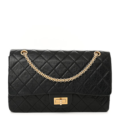 Chanel Aged Calfskin Quilted 50th Anniversary 2.55 Reissue 227 Flap Black 1 of 11