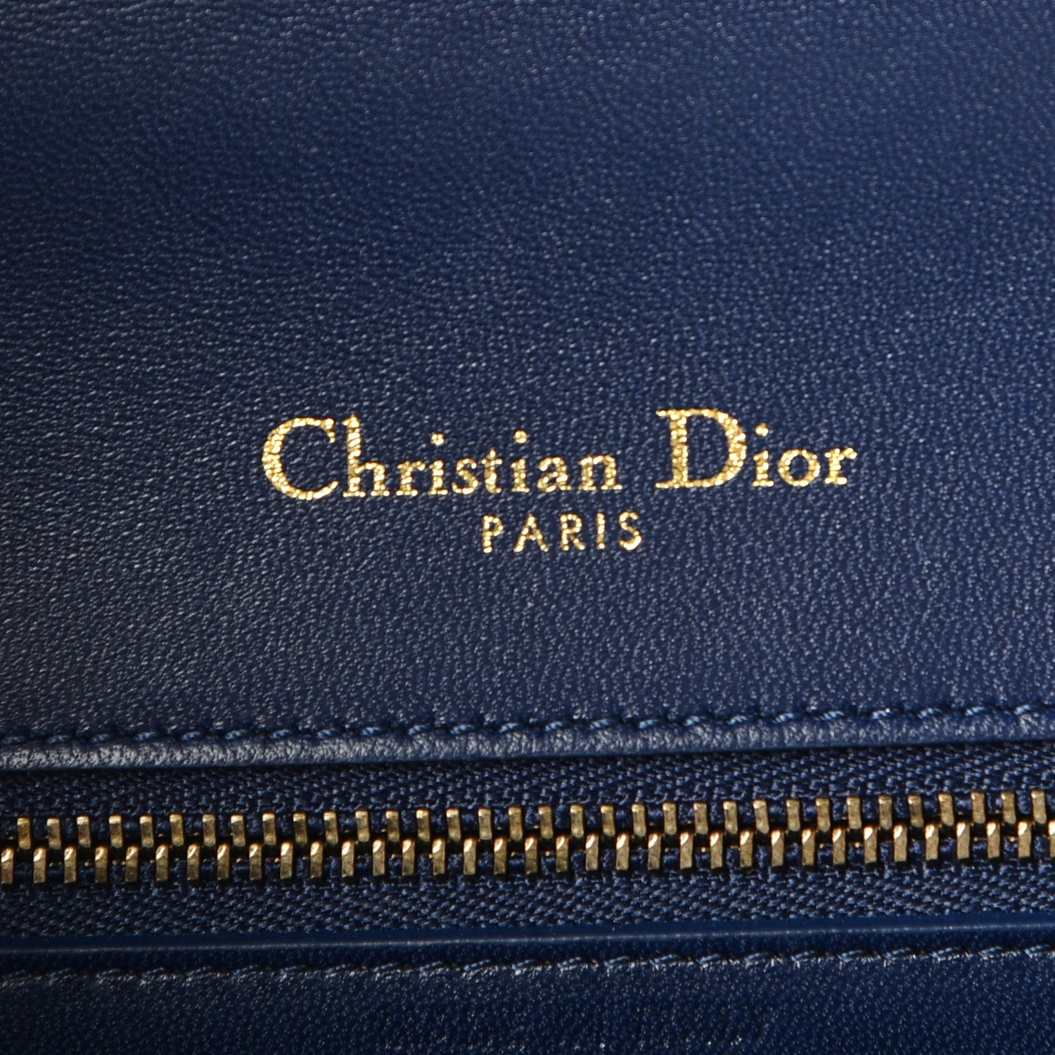 Christian Dior Lambskin Studded Medium Diorama Flap Bag Navy Blue 7 of 9