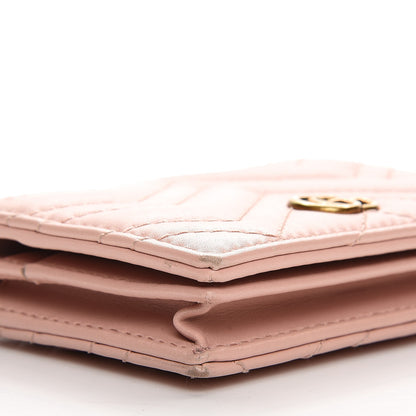 Gucci Calfskin Matelasse GG Marmont Card Case Perfect Pink 8 of 12