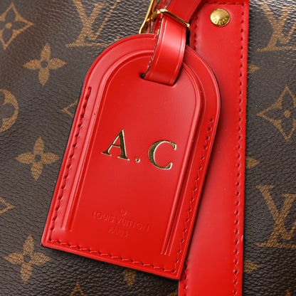 Louis Vuitton Calfskin Monogram Keepall Bandouliere 50 Coquelicot 9 of 13