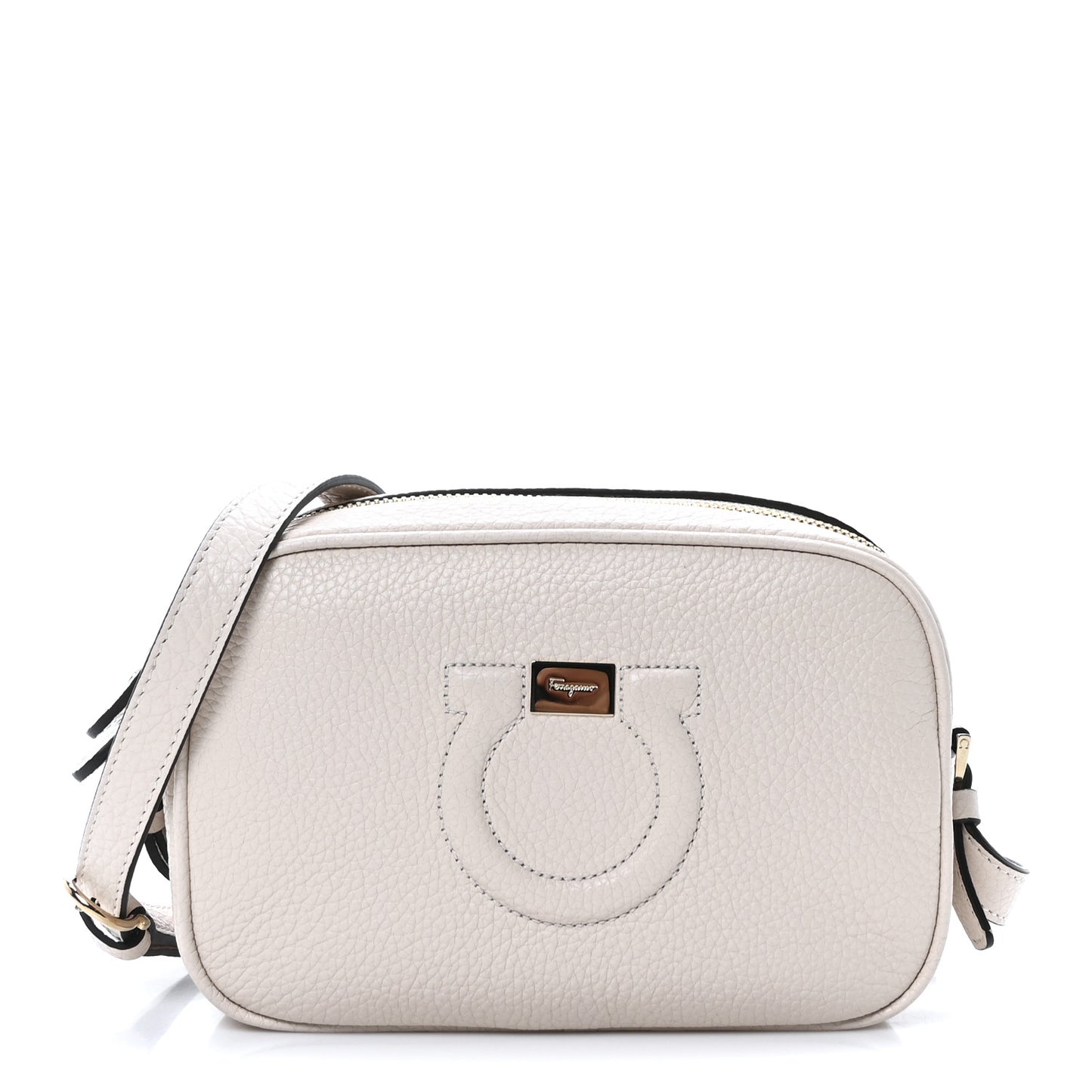 Calfskin City Goncho Crossbody Camera Bag Ivory