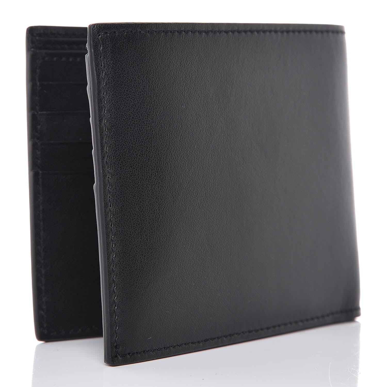 Saint Laurent Calfskin Patch Bifold Wallet Black 3 of 7