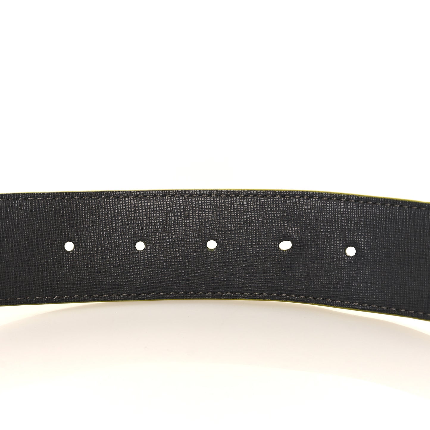 Vitello Century Elite Enamel FF Buckle Belt 100 40 Black Giallo Fluo