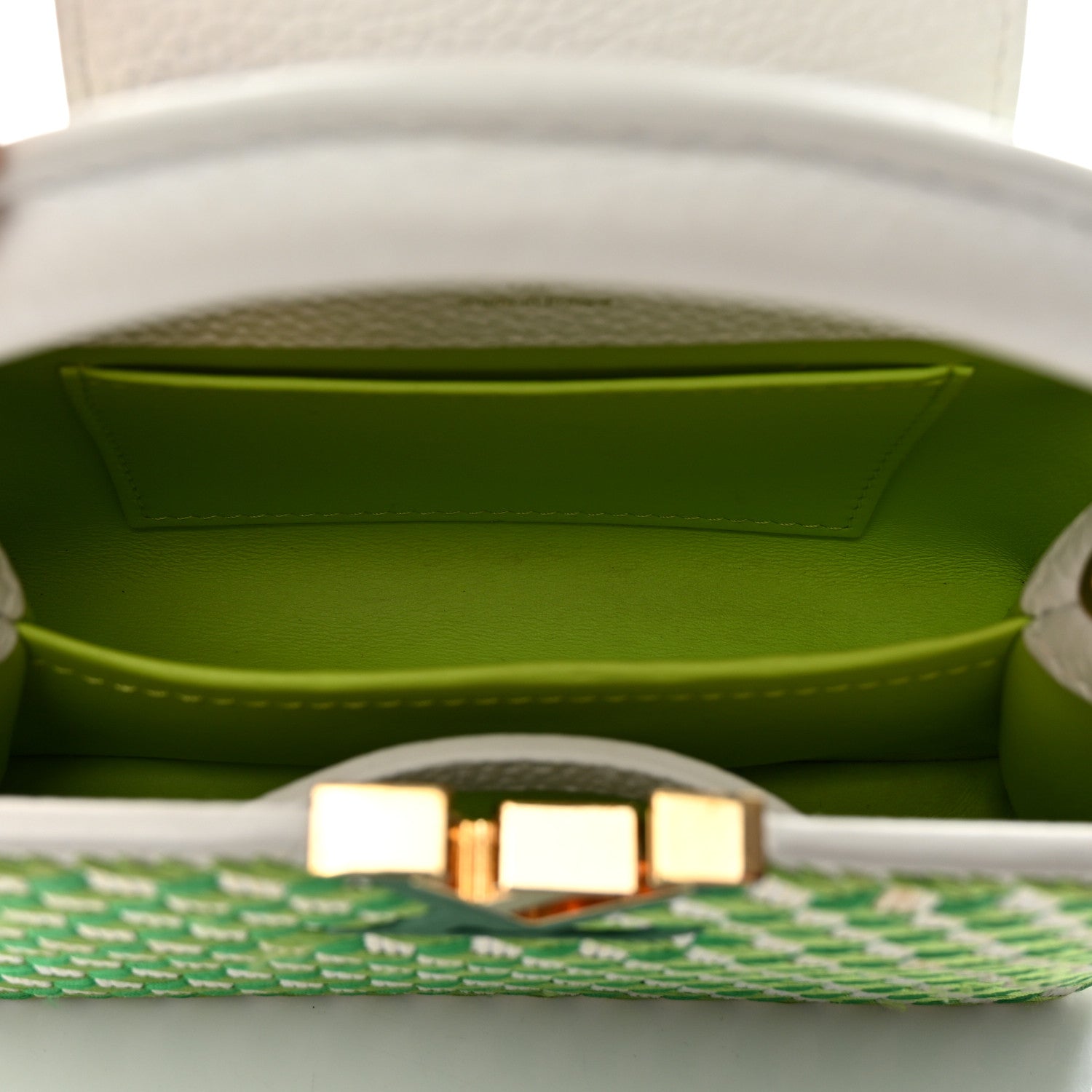 Louis Vuitton Taurillon Braided Capucines Mini Vert 5 of 11