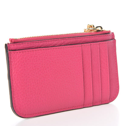 Chloe Grained Calfskin Drew Card Holder Fuchsia Rose 3 of 9