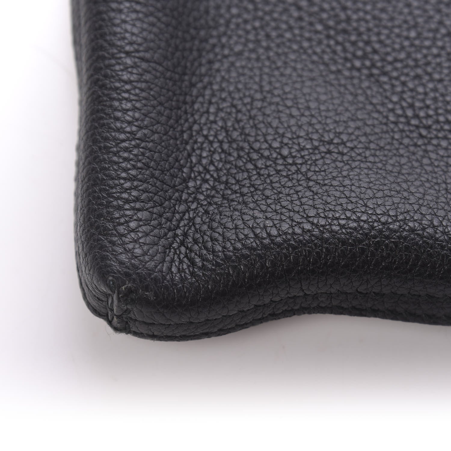 Gucci Pebbled Calfskin Medium Logo Portfolio Clutch Black 10 of 11