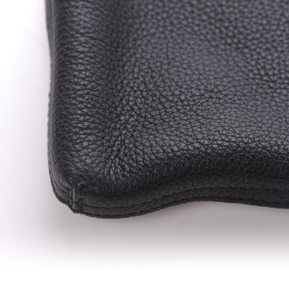 Gucci Pebbled Calfskin Medium Logo Portfolio Clutch Black 10 of 11