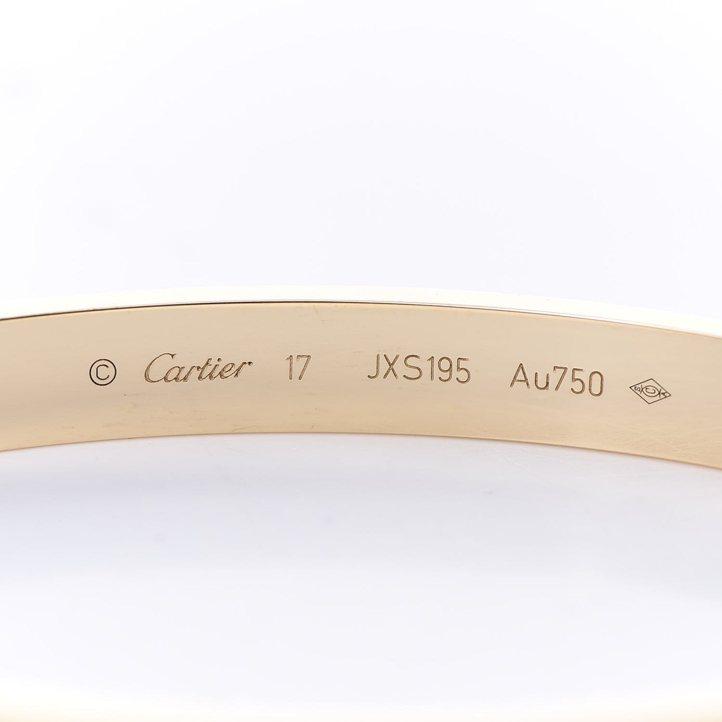18K Yellow Gold LOVE Bracelet 17