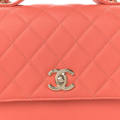Chanel Caviar Quilted Medium Business Affinity Flap Coral 7 of 10