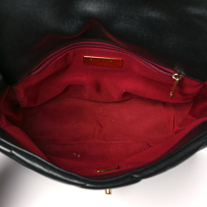 Chanel Goatskin Quilted Medium Chanel 19 Flap Black 5 of 10