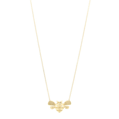 Tiffany 18K Yellow Gold Sterling Silver Return To Tiffany Love Bugs Bee Pendant Necklace 1 of 9