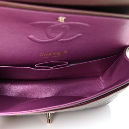 Chanel Iridescent Lambskin Quilted Medium Double Flap Purple 5 of 11