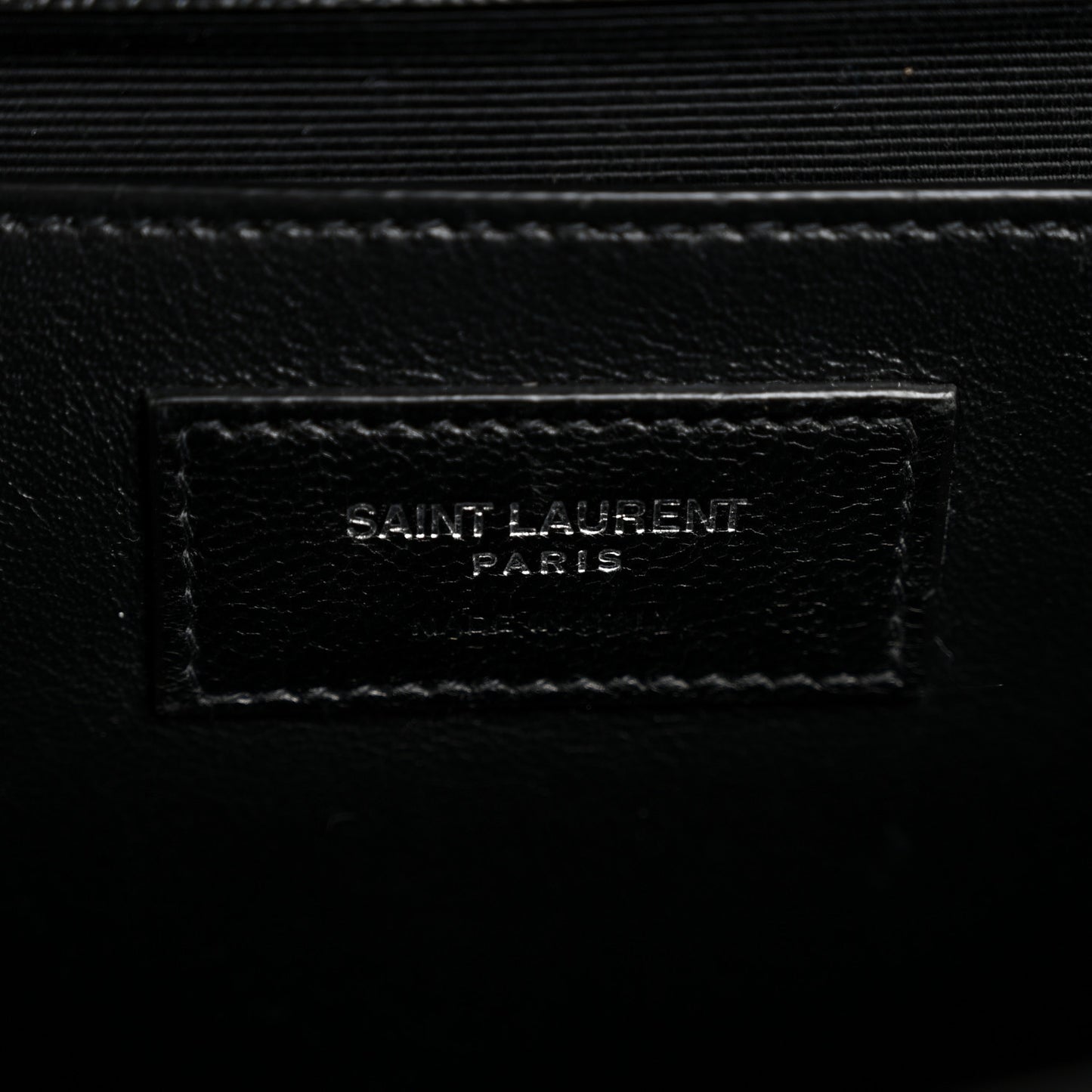 Grain De Poudre Textured Mixed Matelasse Triquilt Medium Monogram Satchel Black