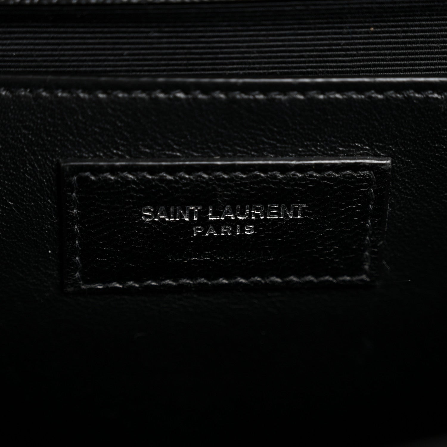 Saint Laurent Grain De Poudre Textured Mixed Matelasse Triquilt Medium Monogram Satchel Black 6 of 12