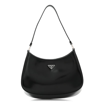 Prada Spazzolato Cleo Shoulder Bag Black 1 of 9