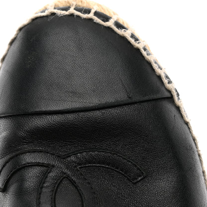 Chanel Lambskin CC Espadrilles 37 Black 11 of 11