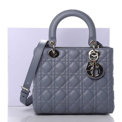 Christian Dior Lambskin Cannage Medium Lady Dior Blue 12 of 12