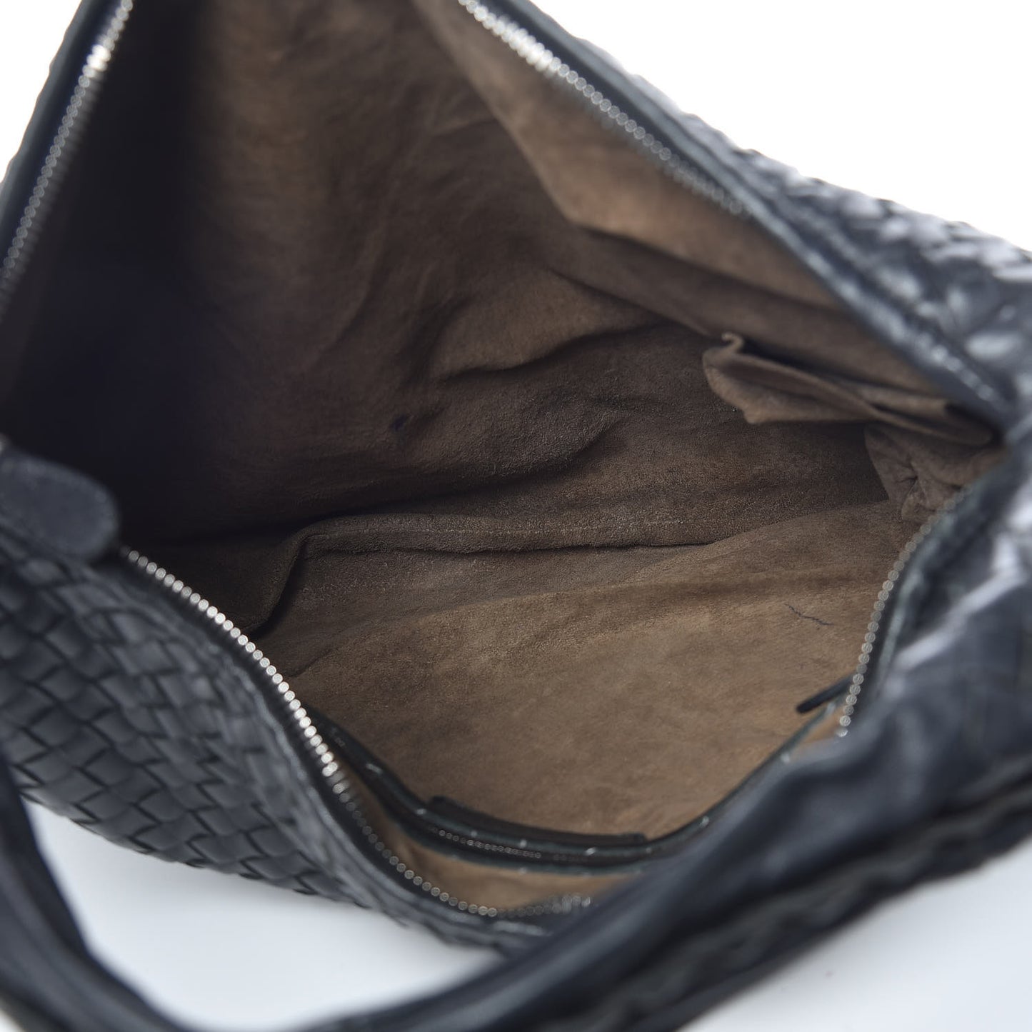 Nappa Intrecciato Large Veneta Hobo Black