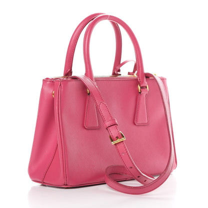 Prada Saffiano Lux Small Galleria Double Zip Tote Fuxia 3 of 26