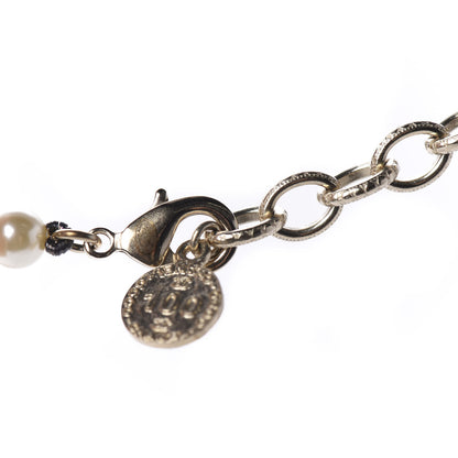 Chanel Graduated Pearl CC Short Necklace Gold 6 of 7