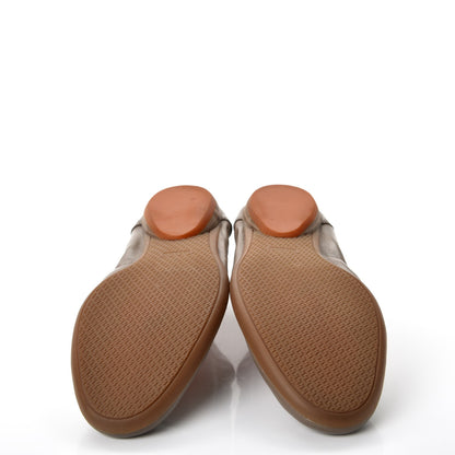 Hermes Glossy Goatskin Carina Ballerina Flats size 37 in Taupe 5 of 10