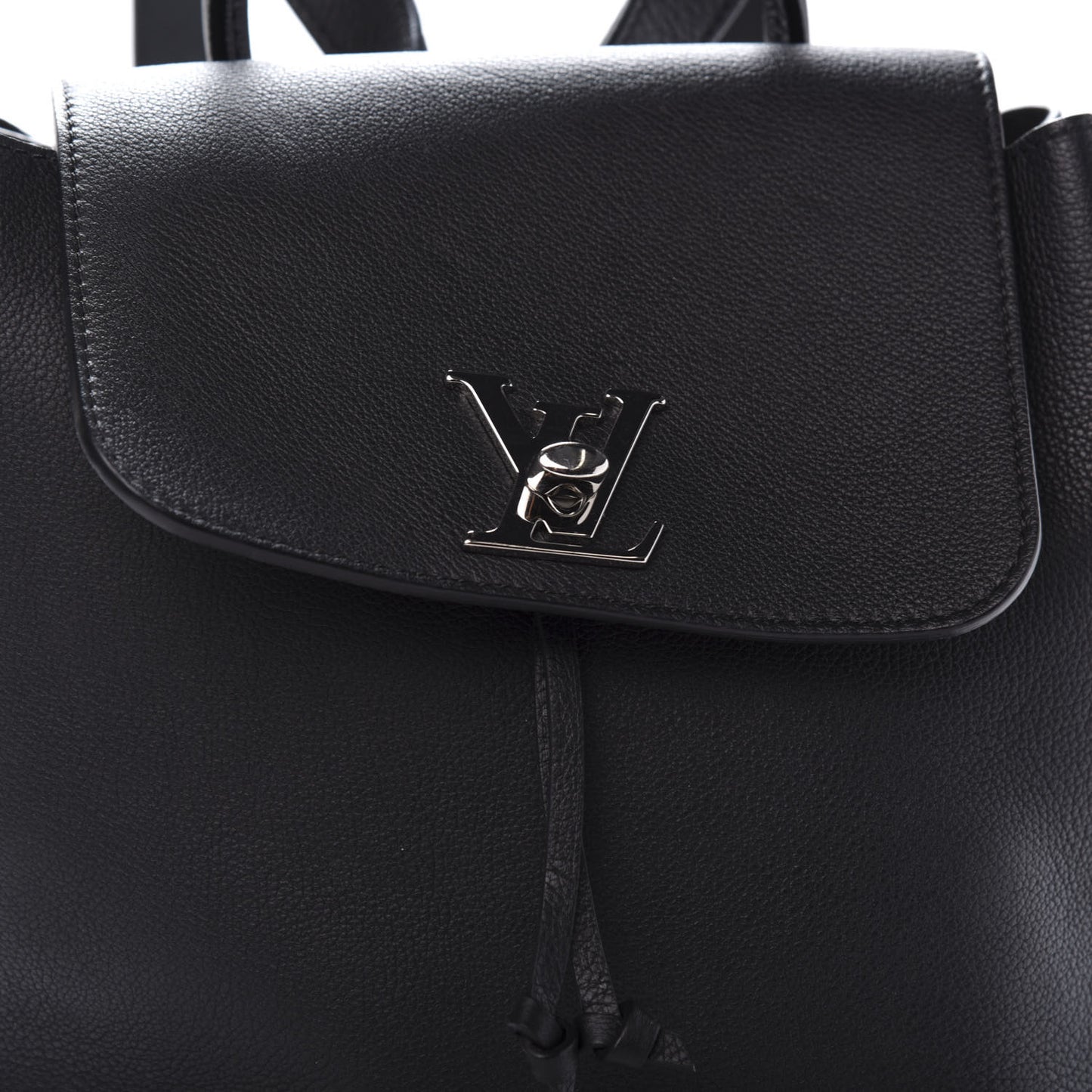 Calfskin Lockme Backpack Black