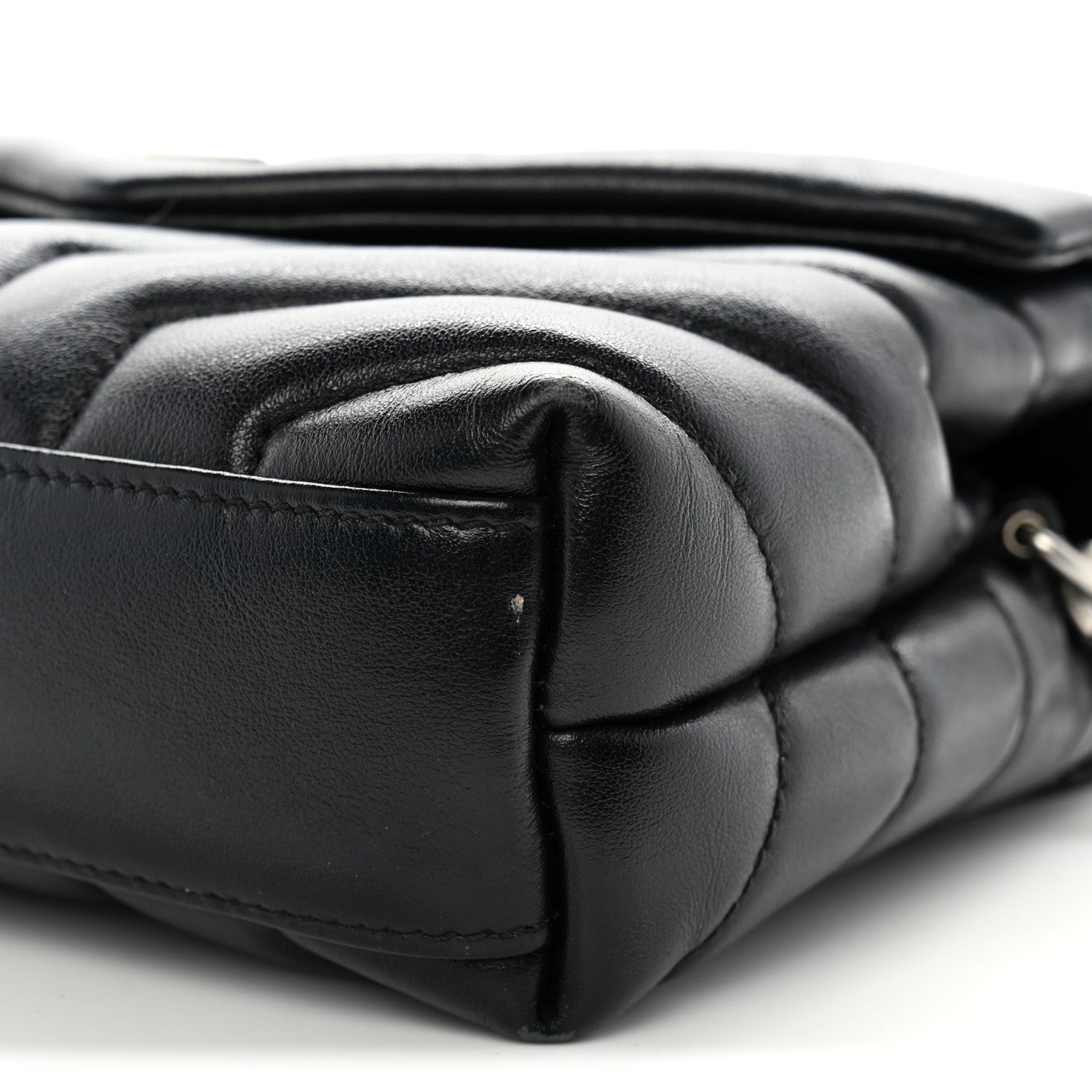 Saint Laurent Calfskin Y Quilted Monogram Toy Loulou Crossbody Bag Black 10 of 13