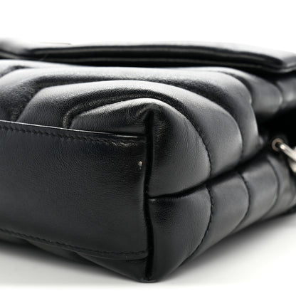 Saint Laurent Calfskin Y Quilted Monogram Toy Loulou Crossbody Bag Black 10 of 13