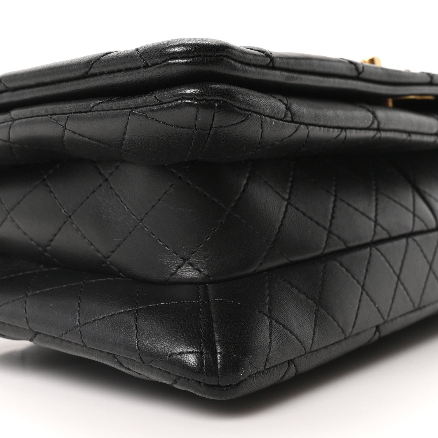 Chanel Lambskin Quilted On And On Medium Chain Flap Black 9 of 10