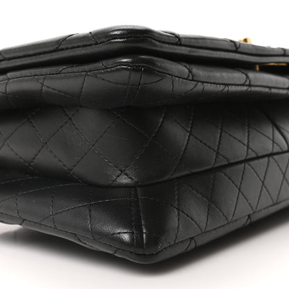 Chanel Lambskin Quilted On And On Medium Chain Flap Black 9 of 10