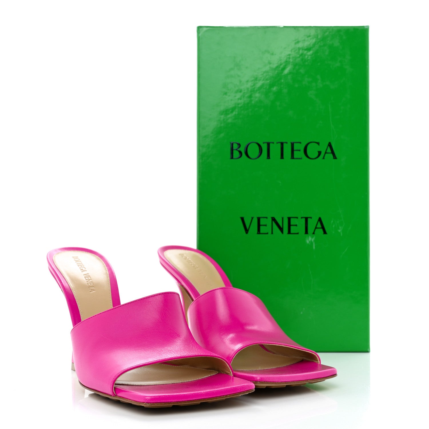 Bottega Veneta Lambskin Stretch Mule Sandals 39 Hollyhock 8 of 8