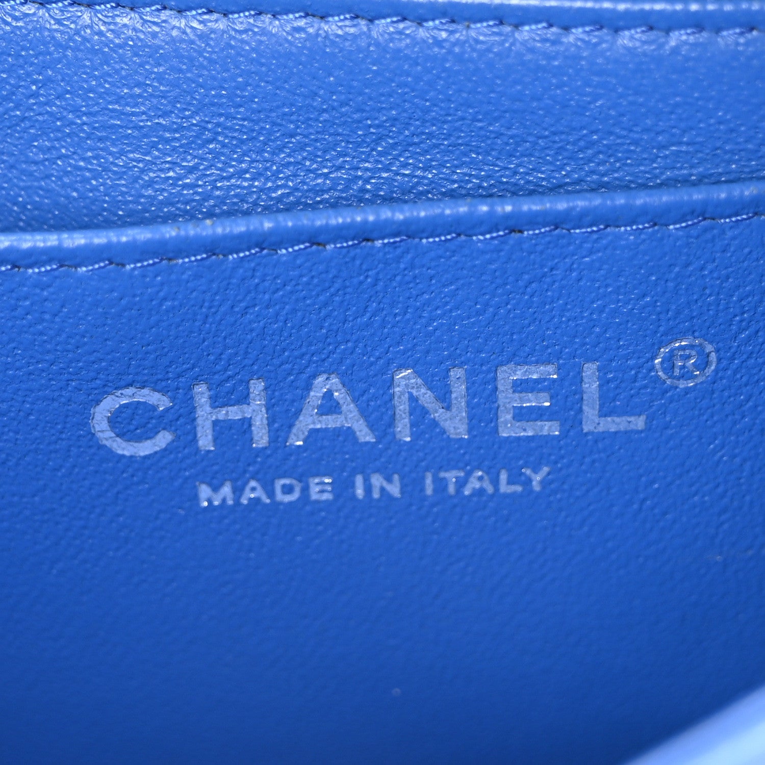 Chanel Caviar Quilted Mini Rectangular Flap Blue 12 of 23