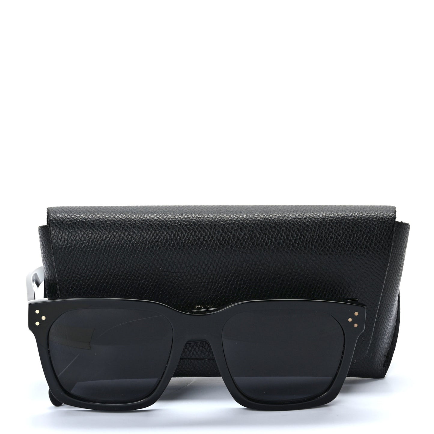 Acetate Polarized Square Sunglasses CL40248I Black