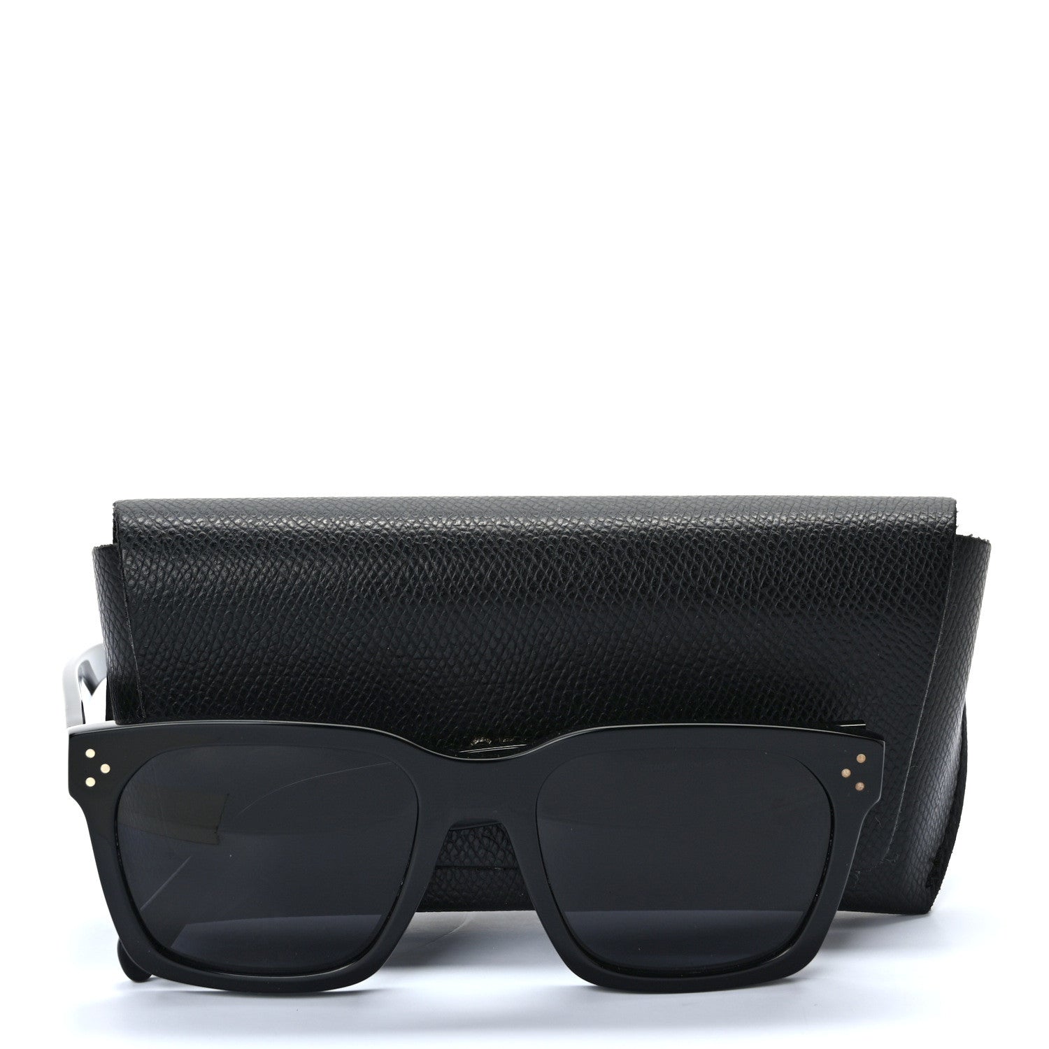 Celine Acetate Polarized Square Sunglasses CL40248I Black 7 of 7