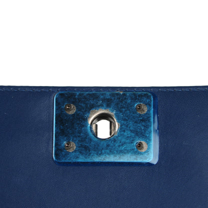 Chanel Wrinkled Lambskin Chevron Quilted Medium Boy Flap Navy 8 of 8