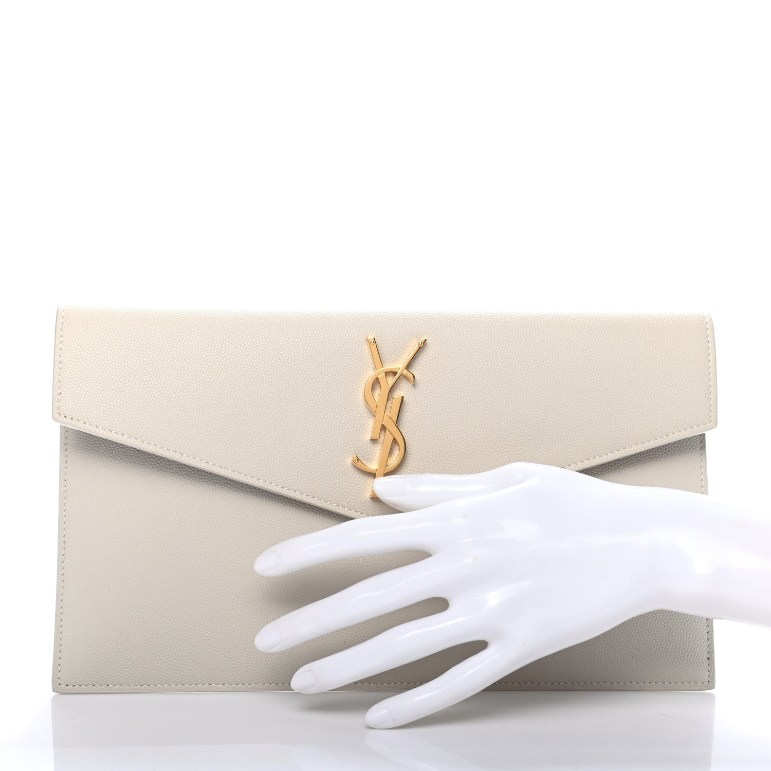Saint Laurent Grain De Poudre Uptown Pouch Crema Soft 2 of 6
