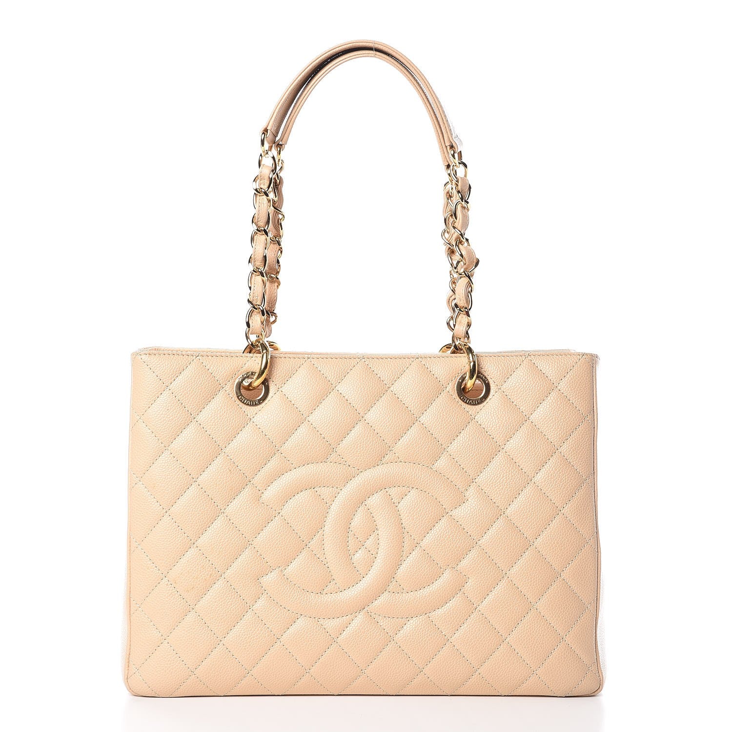 Chanel Caviar Quilted Grand Shopping Tote GST Beige Clair 1 of 14
