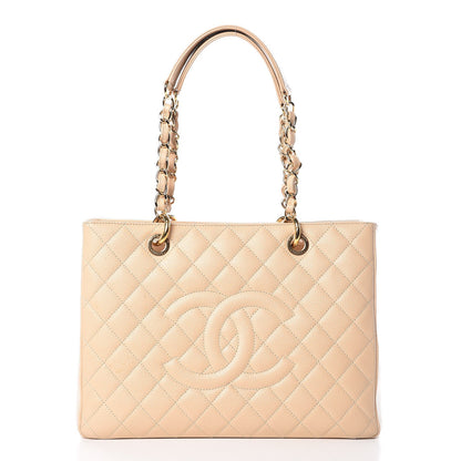 Chanel Caviar Quilted Grand Shopping Tote GST Beige Clair 1 of 14
