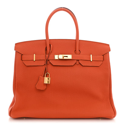 Hermes Togo Birkin 35 Orange 1 of 13