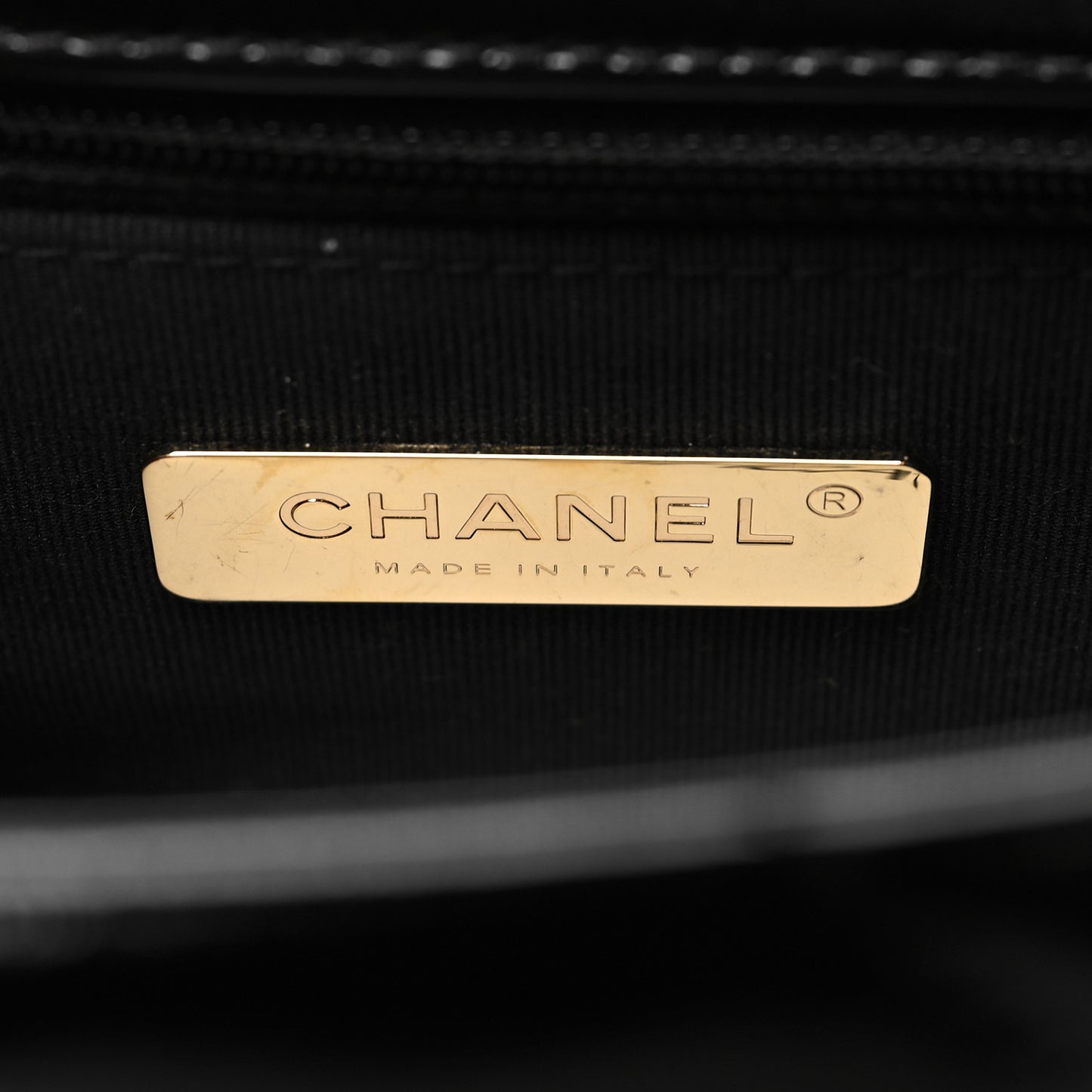 Shiny Crumpled Calfskin Quilted Medium Chanel 19 Flap Black