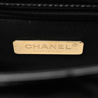Chanel Shiny Crumpled Calfskin Quilted Medium Chanel 19 Flap Black 6 of 11
