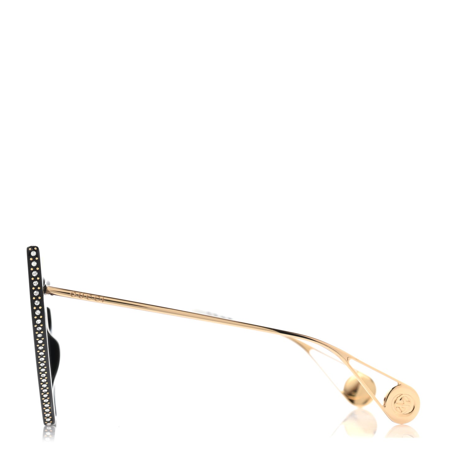 Acetate Crystal Geometric Sunglasses GG0430S Black