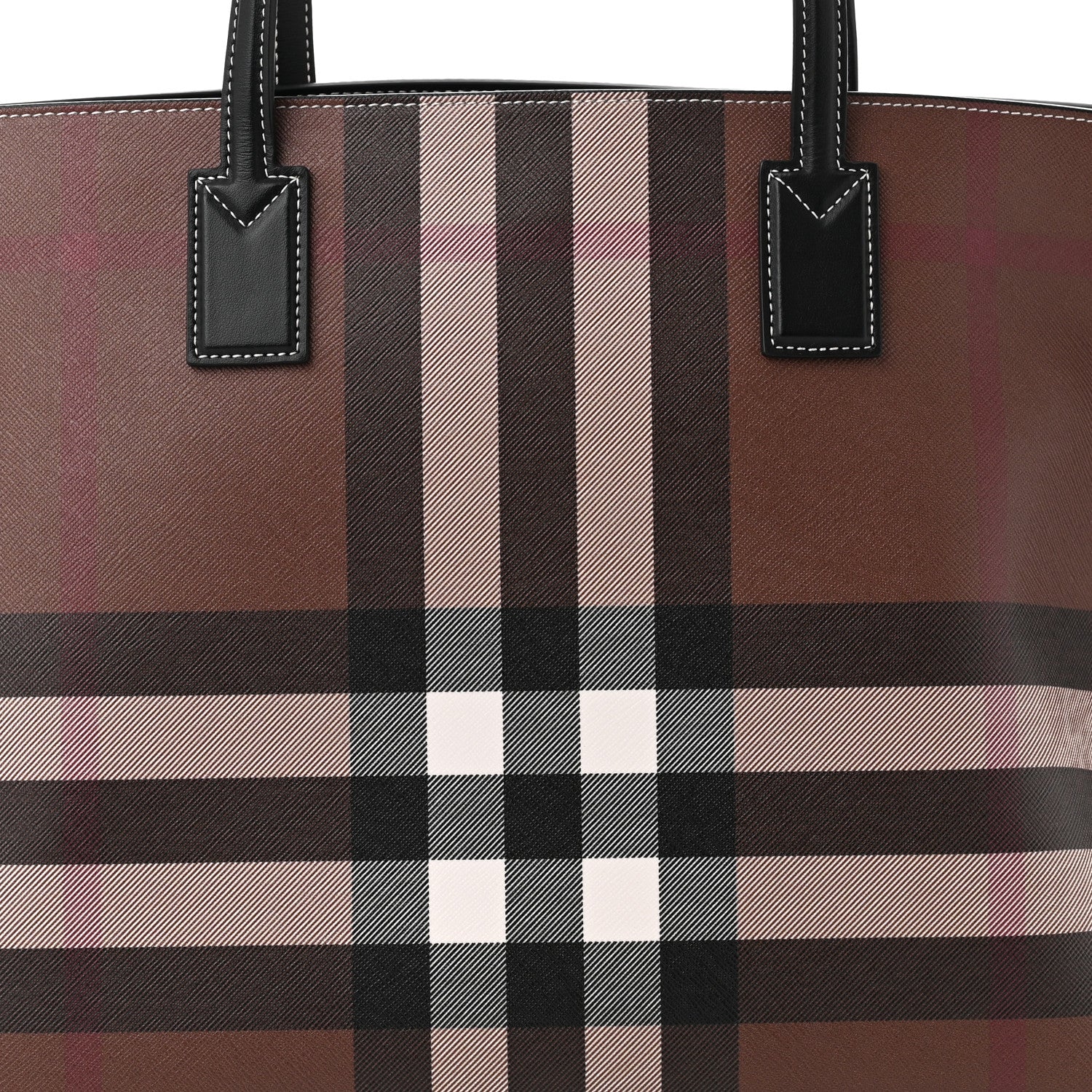 Burberry E-Canvas Check Medium Soft TB Tote Dark Birch Brown 8 of 11