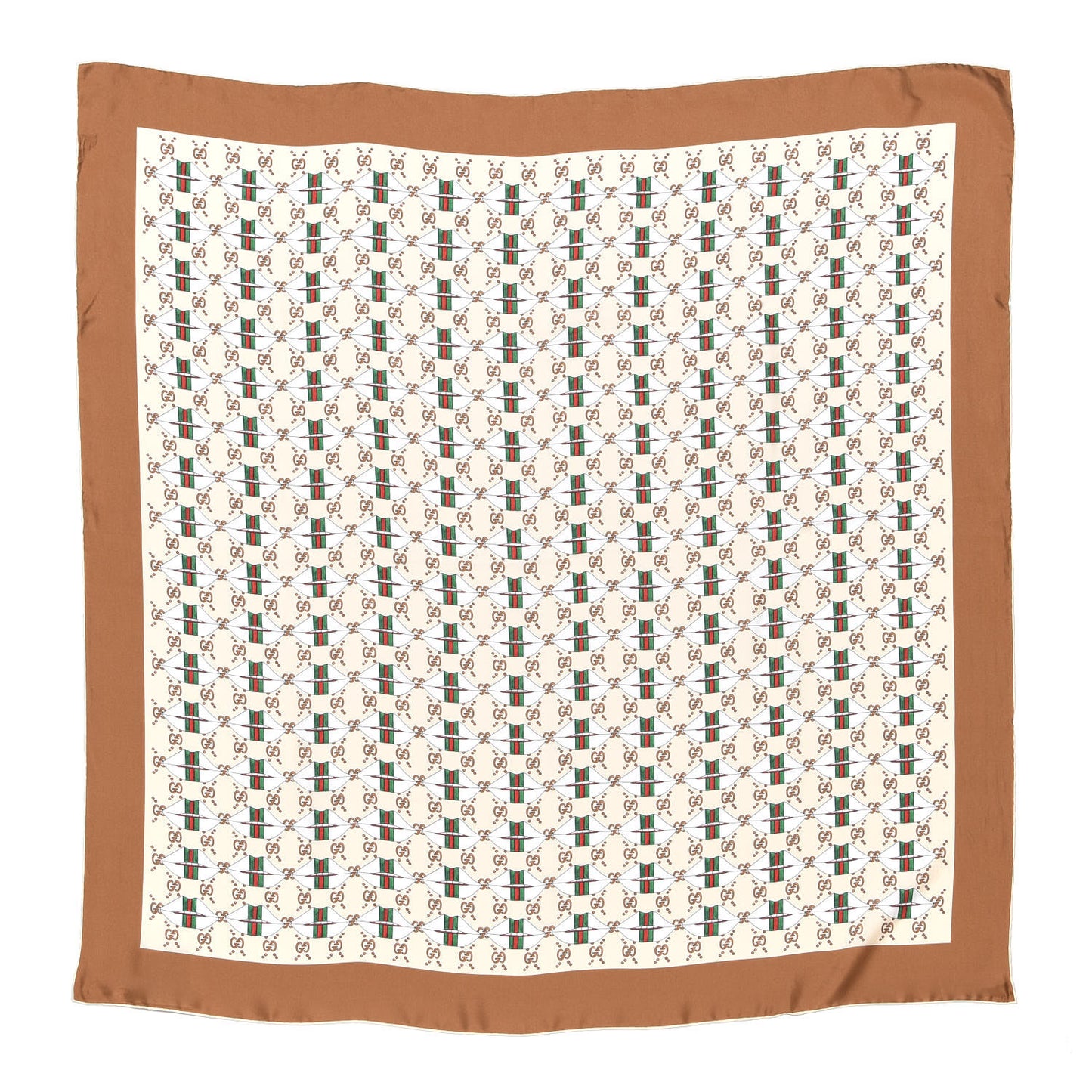 Silk GG Web Kisses Square Scarf