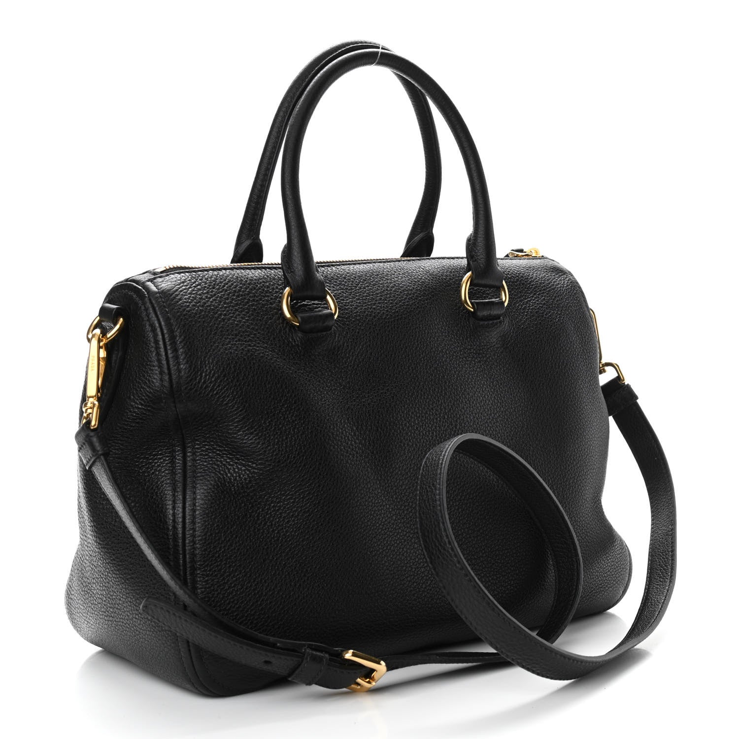 Prada Vitello Daino Tote Black 3 of 10