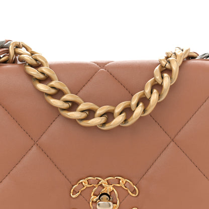 Chanel Lambskin Quilted Medium Chanel 19 Flap Brown 8 of 13