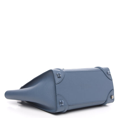Celine Drummed Calfskin Micro Luggage Slate 4 of 10