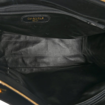 Chanel Calfskin Stitched XL Weekender Black 5 of 12