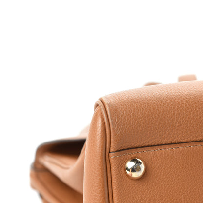 Delvaux Grained Calfskin MM Brillant Satchel Natural 8 of 18