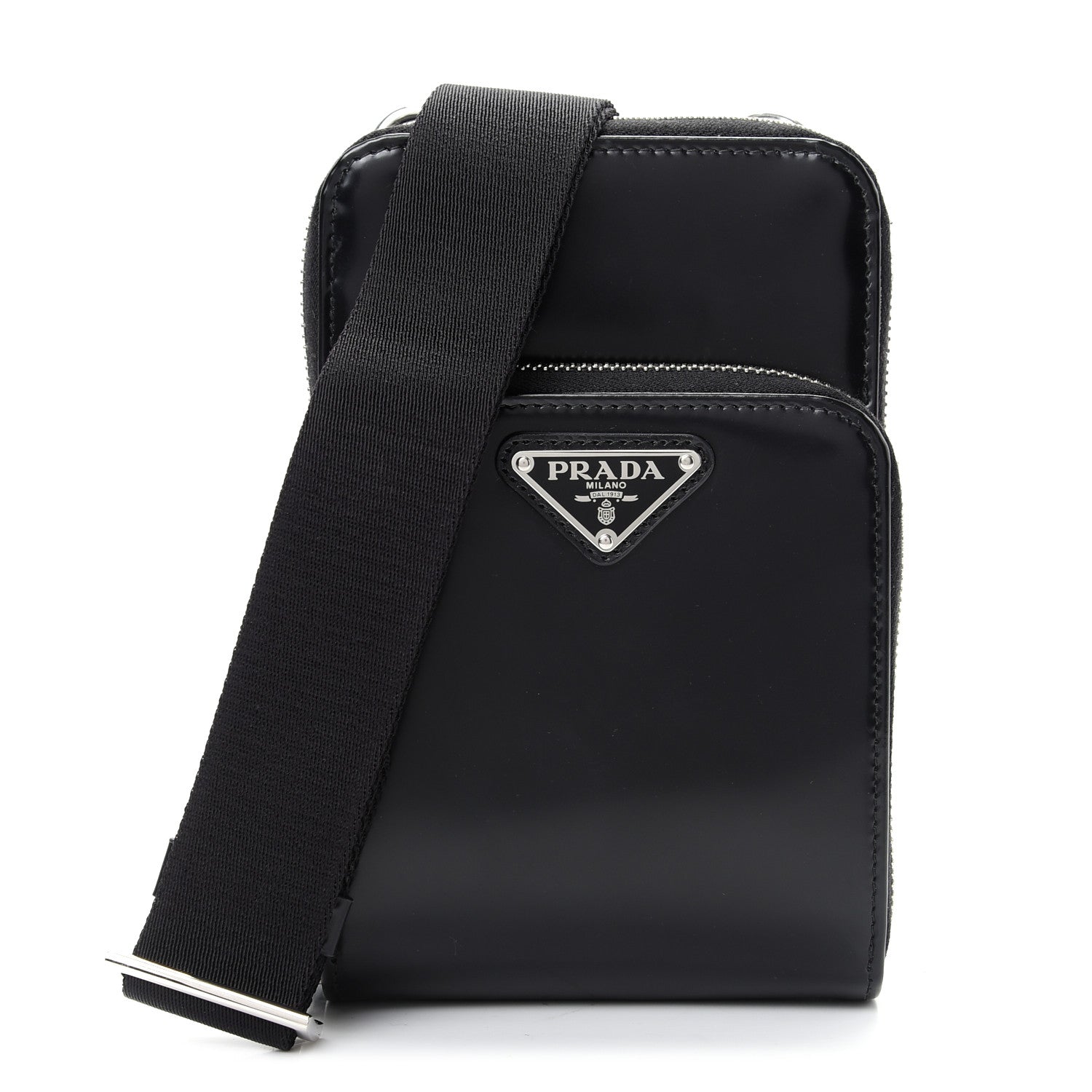 Prada Spazzolato Smartphone Case Crossbody Black 1 of 10